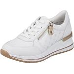 Reduzierte Weiße Remonte Low Sneaker in Komfortweite aus Leder leicht für Damen Größe 40 