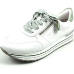 Reduzierte Weiße Elegante Remonte Low Sneaker mit Schnürsenkel in Normalweite aus Kunstleder Leicht für Damen Größe 42 