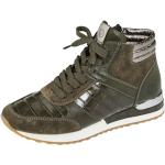Remonte High Sneaker in edlem Materialmix Khaki/Silbergrau - Weite F