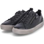 Schwarze Remonte Low Sneaker mit Reißverschluss aus Textil für Damen Größe 40 