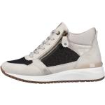 Cremefarbene Remonte High Top Sneaker & Sneaker Boots mit Reißverschluss aus Textil leicht für Damen Größe 41 