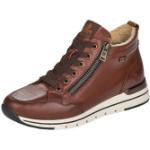 Braune Remonte High Top Sneaker & Sneaker Boots mit Reißverschluss aus Glattleder Leicht für Damen Größe 43 