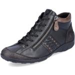 Schwarze Remonte Lederschuhe & Kunstlederschuhe mit Reißverschluss aus Glattleder mit herausnehmbarem Fußbett für Damen Größe 40 