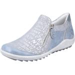 Silberne Remonte Slip-on Sneaker mit Reißverschluss mit herausnehmbarem Fußbett für Damen 