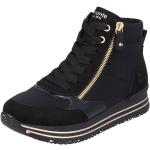 Reduzierte Schwarze Remonte Runde High Top Sneaker & Sneaker Boots mit Reißverschluss in Normalweite aus Textil mit herausnehmbarem Fußbett Größe 38 