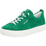 Grüne Remonte Plateauabsatz Slip-on Sneaker ohne Verschluss in Komfortweite aus Veloursleder mit herausnehmbarem Fußbett für Damen Größe 41 