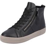Reduzierte Schwarze Remonte Runde High Top Sneaker & Sneaker Boots mit Reißverschluss in Normalweite aus Leder leicht für Damen 