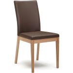 Hellbraune Möbel-Eins Holzstühle geölt aus Massivholz gepolstert Breite 0-50cm, Höhe 0-50cm, Tiefe 50-100cm 