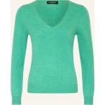 Reduzierte Grüne Repeat V-Ausschnitt Kaschmir-Pullover aus Wolle für Damen Größe L 