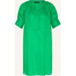 Reduzierte Grüne Repeat Leinenkleider mit Puffärmeln aus Leinen für Damen Größe S 