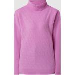 Pinke Repeat Bio Rollkragen Kaschmir-Pullover für Damen Größe L 