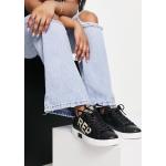 Schwarze Replay Low Sneaker mit Schnürsenkel aus Baumwolle für Damen 