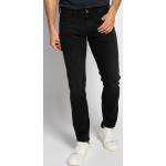 Reduzierte Schwarze Bestickte Replay Slim Fit Jeans mit Knopf aus Baumwolle für Herren Weite 34, Länge 34 