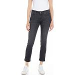 Schwarze Replay Slim Fit Jeans aus Denim für Damen Weite 32 