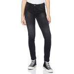 Dunkelgraue Replay Stretch-Jeans aus Denim für Damen Weite 28 