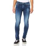 Reduzierte Blaue Replay Slim Fit Jeans aus Denim für Herren Größe M Weite 40 