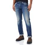 Dunkelblaue Replay Straight Leg Jeans mit Knopf aus Denim für Herren Weite 38 
