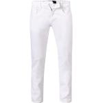 Weiße Bestickte Replay Slim Fit Jeans aus Baumwolle für Herren Weite 30, Länge 30 für den für den Frühling 