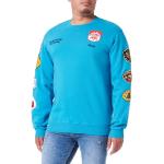 Türkise Casual Replay Rundhals-Ausschnitt Herrensweatshirts mit Kapuze Größe 3 XL 