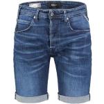 Reduzierte Dunkelblaue Replay Jeans-Shorts aus Baumwolle für Herren 