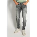Reduzierte Graue Unifarbene Replay Slim Fit Jeans mit Knopf aus Baumwolle für Herren Größe XXL Weite 30, Länge 34 
