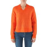 Reduzierte Orange Replay V-Ausschnitt Regular Fit Hemden für Damen Größe M 