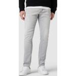Silberne Unifarbene Replay Slim Fit Jeans mit Reißverschluss aus Baumwollmischung für Herren Größe XXL Weite 30, Länge 30 