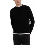 Schwarze Replay Herrensweatshirts aus Wolle Größe XL 