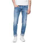 Reduzierte Blaue Replay Slim Fit Jeans mit Reißverschluss aus Baumwolle für Herren 