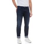 Dunkelblaue Unifarbene Replay Slim Fit Jeans mit Reißverschluss aus Baumwolle für Herren Weite 29 