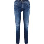 Dunkelblaue Replay Slim Fit Jeans aus Denim für Herren Größe L Weite 32, Länge 34 