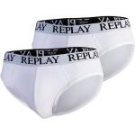 Reduzierte Weiße Unifarbene Replay Basic-Slips aus Jersey für Herren Größe L 2-teilig 