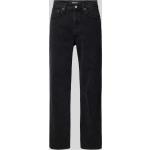 Schwarze Unifarbene Replay Straight Leg Jeans aus Baumwolle für Herren Weite 33, Länge 30 