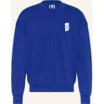 Blaue Replay Herrensweatshirts aus Baumwolle Übergrößen 