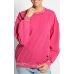 Reduzierte Pinke Unifarbene Replay Damensweatshirts aus Baumwolle Größe XS für den für den Herbst 