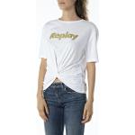 Weiße Replay T-Shirts für Damen Größe S 