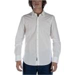 Weiße Bestickte Replay Slim Fit Hemden für Herren Größe L 