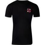 Schwarze Kurzärmelige Resident Evil T-Shirts aus Baumwolle für Herren Größe S 