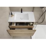 Reduzierte Graue Moderne Rechteckige Waschbeckenunterschränke & Badunterschränke lackiert aus Keramik mit Schublade 