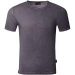 Reslad T-Shirt Herren Rundhals verwaschene Baumwolle Vintage Optik Sommer Shirt Männer RS-5040 Anthrazit M
