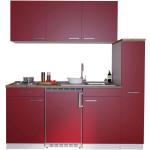Rote Respekta Singleküchen & Miniküchen aus Kunststoff Breite 150-200cm, Höhe 200-250cm, Tiefe 50-100cm 