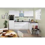 Respekta Premium Einbauküche, Winkelküche/L-Küche Grifflos 280 cm Weiß Hochglanz