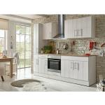 Weiße Landhausstil Respekta Premium Küchenmöbel aus Lärche Breite 200-250cm 