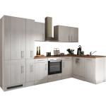 RESPEKTA Winkelküche - Lärche weiß - mit E-Geräten - 310x172 cm