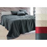 Anthrazitfarbene Mediterrane Tagesdecken & Bettüberwürfe aus Baumwolle 180x260 