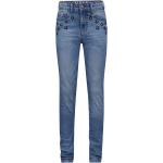 Reduzierte Blaue Retour Skinny Jeans für Kinder mit Reißverschluss aus Baumwolle für Mädchen Größe 116 