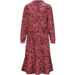 Reduzierte Rote Retour Rundhals-Ausschnitt Kinderkleider aus Viskose für Mädchen Größe 146 