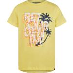 Reduzierte Gelbe Unifarbene Retour Rundhals-Ausschnitt Printed Shirts für Kinder & Druck-Shirts für Kinder aus Baumwolle für Jungen Größe 170 