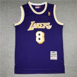 Retro 96 97 Kobe Bryant #8 Los Angeles Lakers Basketball Trikot Lila