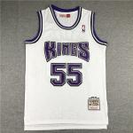 Retro 98 99 Jason Williams #55 Sacramento Kings Basketball Trikot Weiß